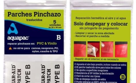 Parches pinchazo para PVC y vinilo de Aquapac