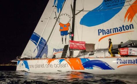 El One Planet, One Ocean & Pharmaton finaliza cuarto de la Barcelona World Race