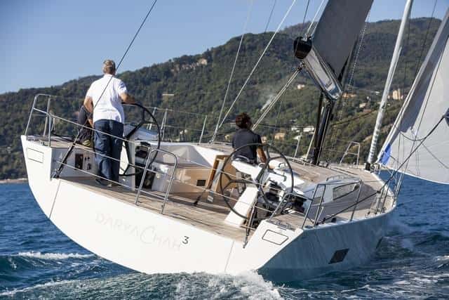 solaris 50 Waterkampioen Proefvaarten met de de genomineerde jachten voor de Eupese Boot van het Jaar in Santa Margherita die Ligure