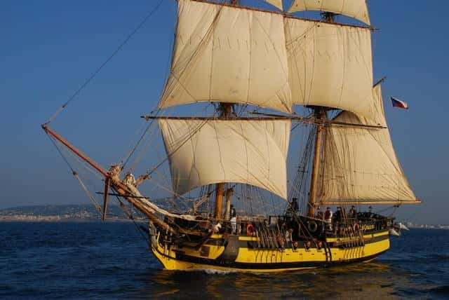La Grace, réplica de una bricbarca de la segunda mitad del siglo XVIII.