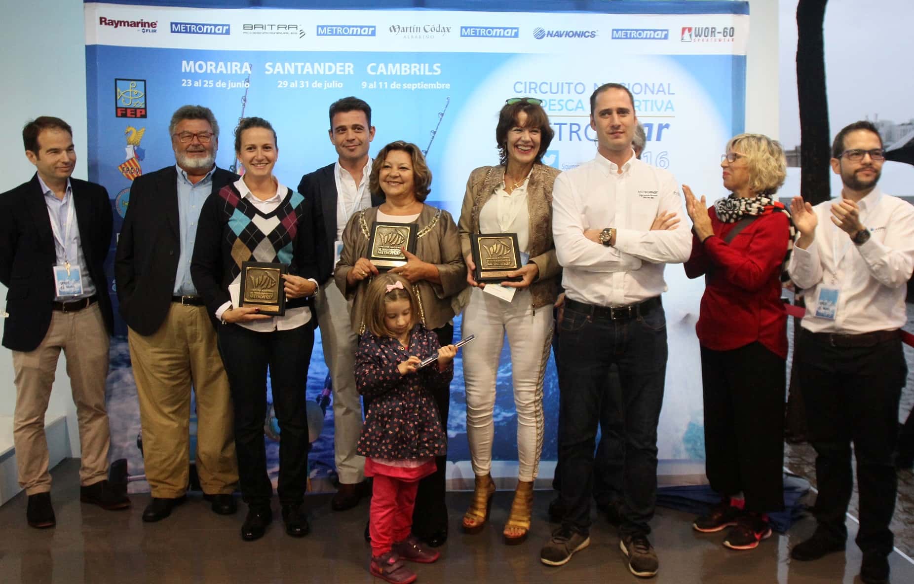 Las tres patronas participantes en el Circuíto Metromar 2016 (Pedro Seoane)