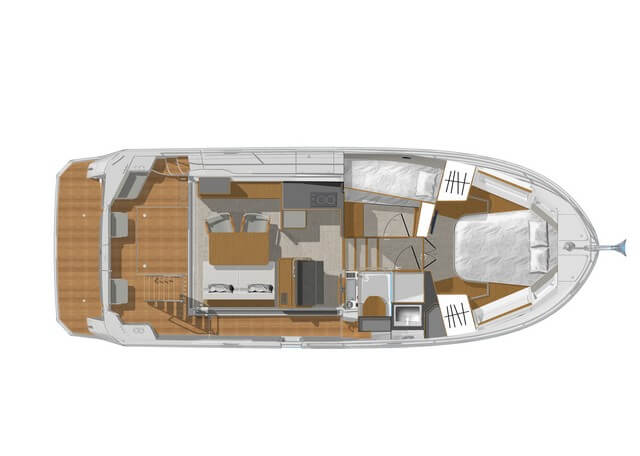 Bénéteau Swift Trawler 35 planos interiores