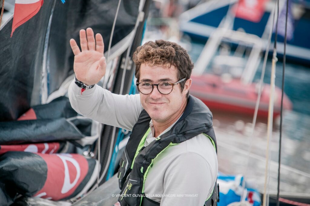 Carlos Manera antes de salir en la regata MiniTransat 2023