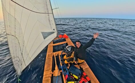 Dídac Costa en su patín catalán.